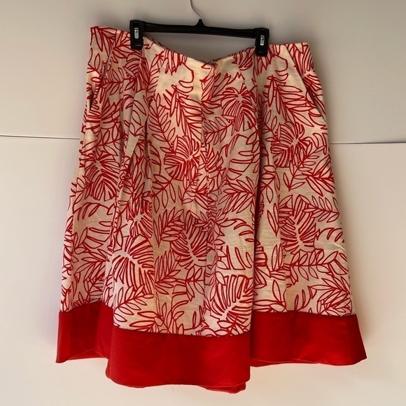 Lane Bryant Women's Plus Size A-Line Pleated Flared Skirt Linen Cotton, Sz 28 - Picture 7 of 9